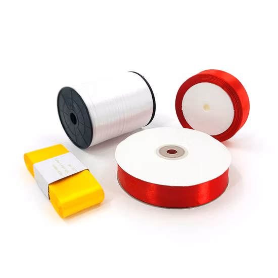 Hot Sale Wholesale Mixed Colors Single Faced Double Faced Smooth 100%Polyester White Black Color 1/2, 1, 2, 3, 5" Satin Ribbon Roll