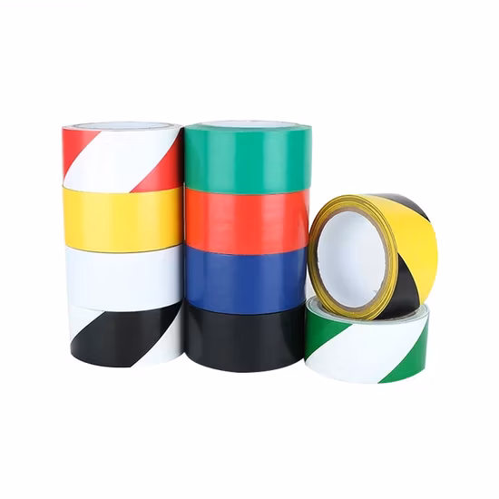Yellow Black PVC Floor Marking Tape PVC Floor Warning Tape for Parking Land Marking